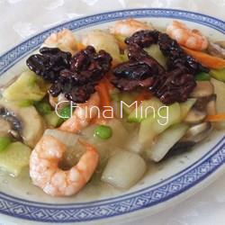 Gambas salteadas con nueces - Imagen 1