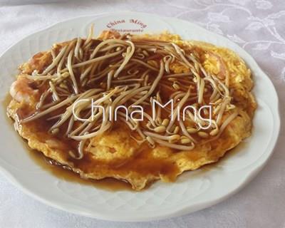 Huevos Fuyon con gambas - Imagen 2